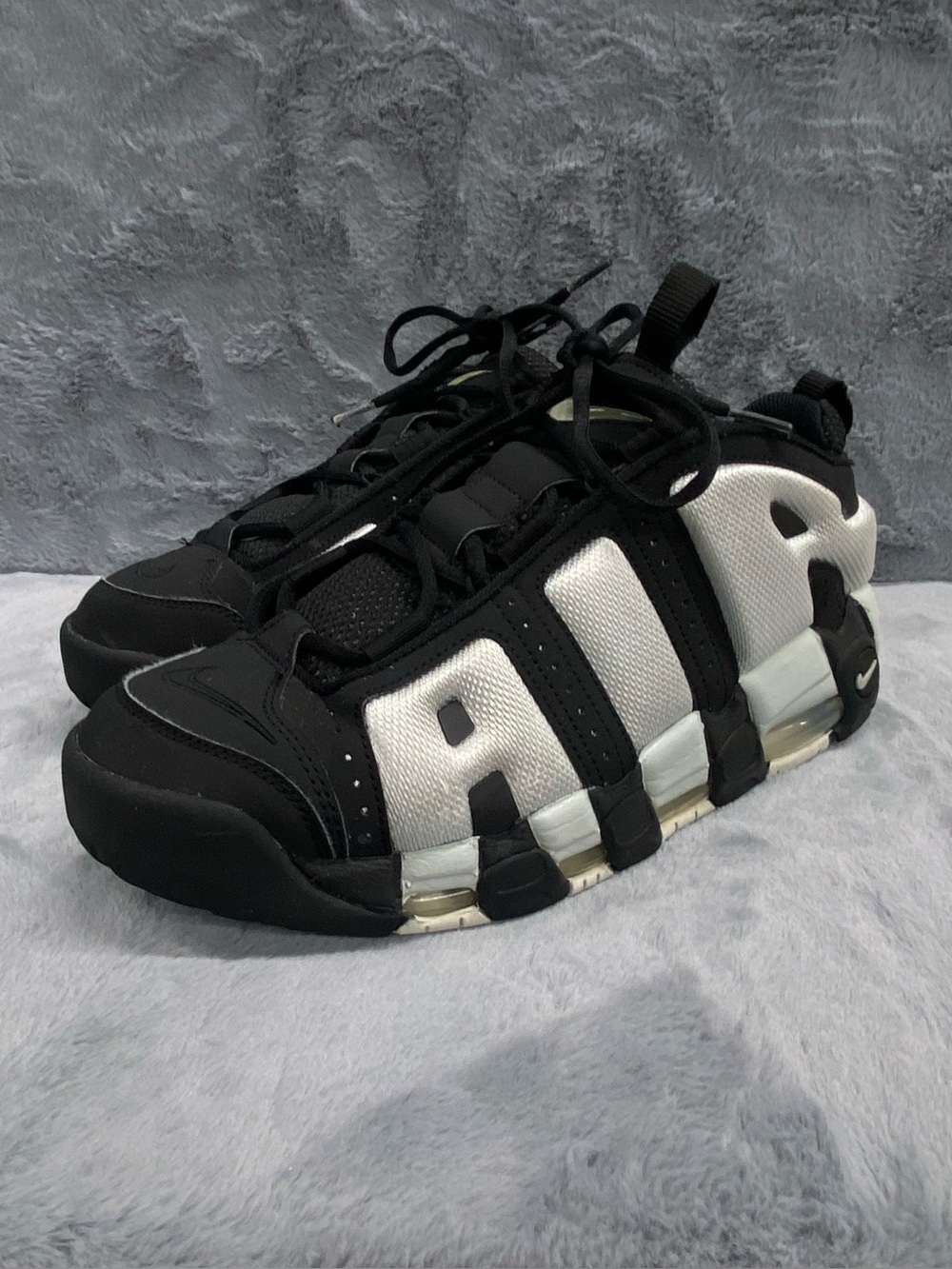 Nike Air More Uptempo Black Gray Photon Dust Scottie Pippen Shoes Mens Size 10.5